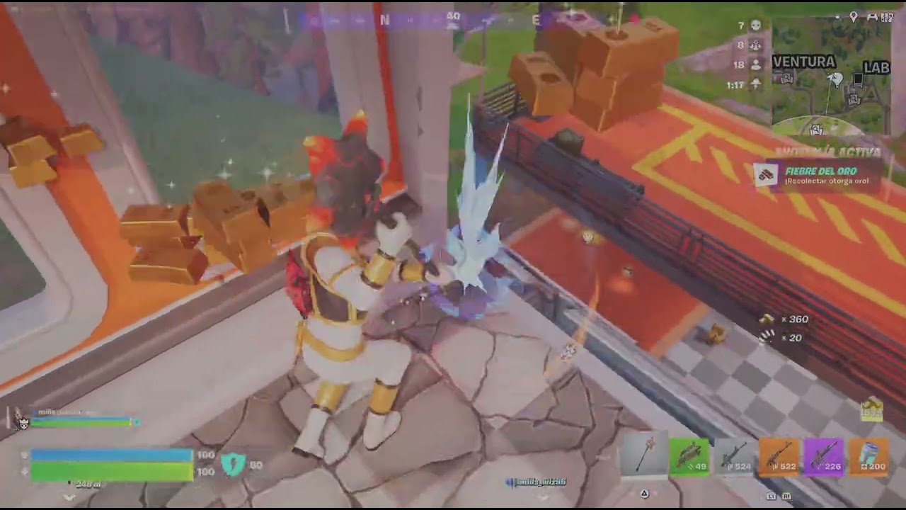 Fortnite jugando con mi sobrino  y salio Victoria