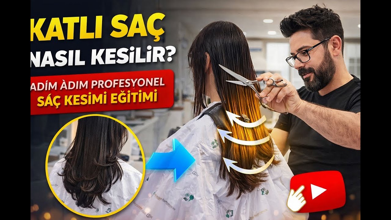 KATLI SAÇ NASIL KESİLİR? | ADIM ADIM PROFESYONEL SAÇ KESİM EĞİTİMİ