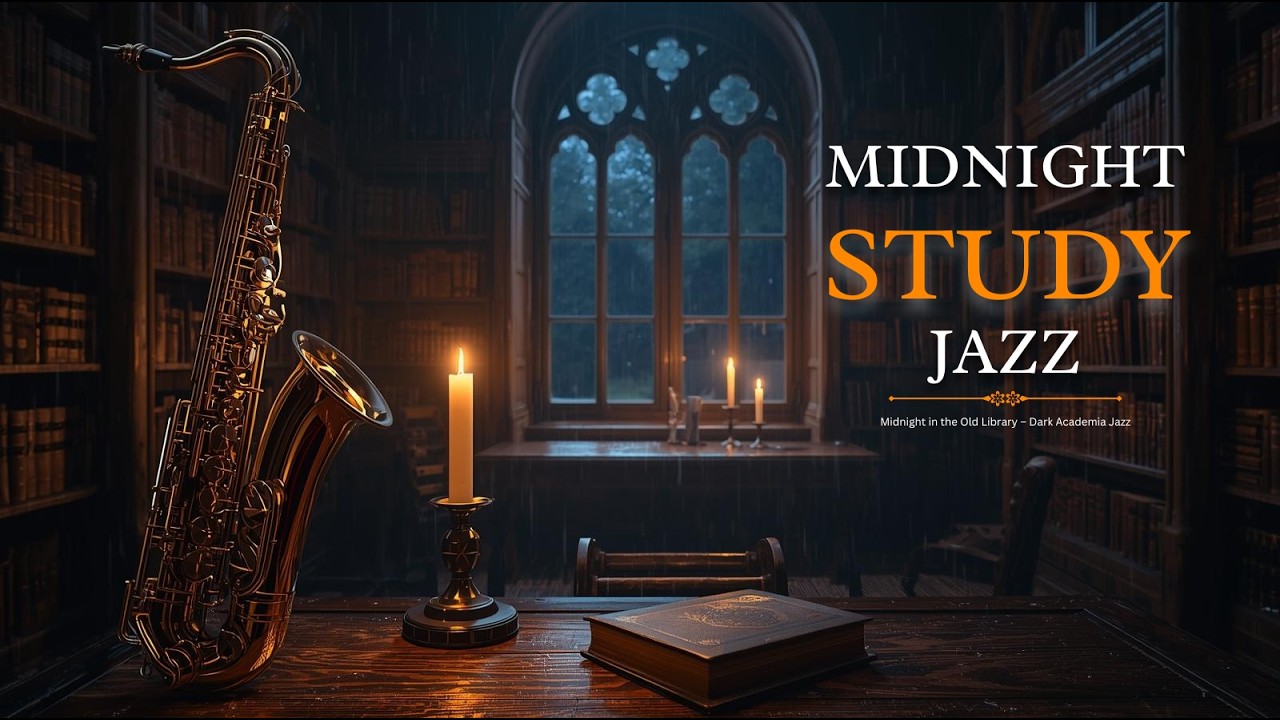 Midnight in the Old Library 🕯️Classic Jazz Vibes #relaxingmusic #jazzinstrumental #jazz