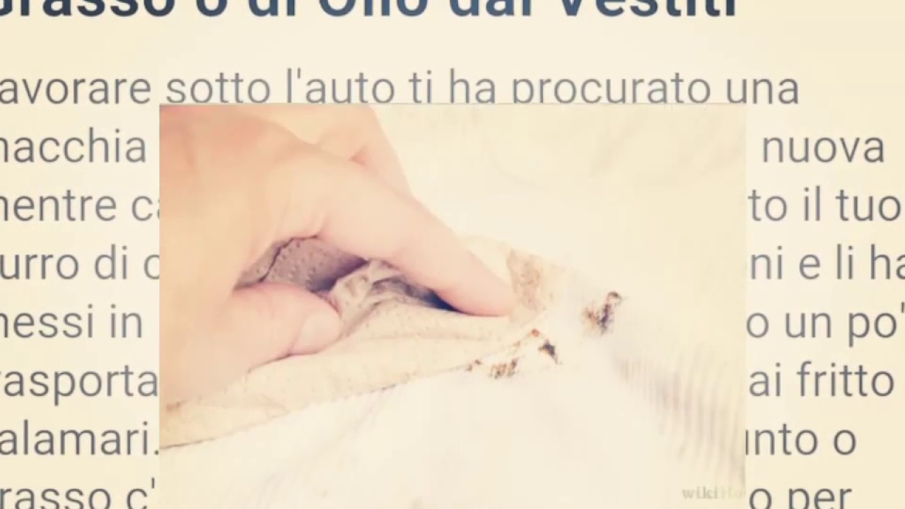 Come Rimuovere Macchie di Grasso o di Olio dai Vestiti
