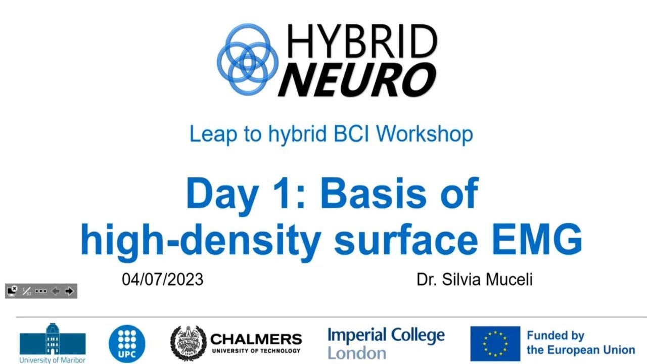 Silvia Muceli: Basis of high-density surface EMG, Leap to Hybrid BCI lecture 2