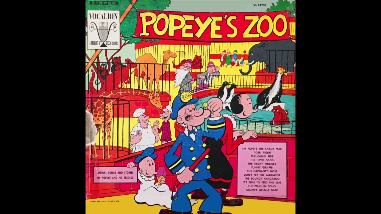 POPEYE'S ZOO Jack Mercer 1960 Vocalion Records