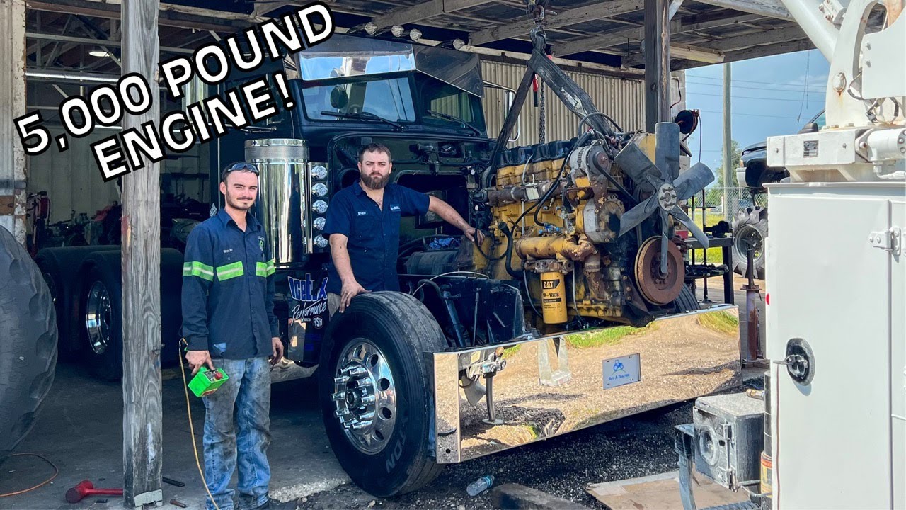 CAT 3406E Engine Removal and Tear Down from my Peterbilt 379!