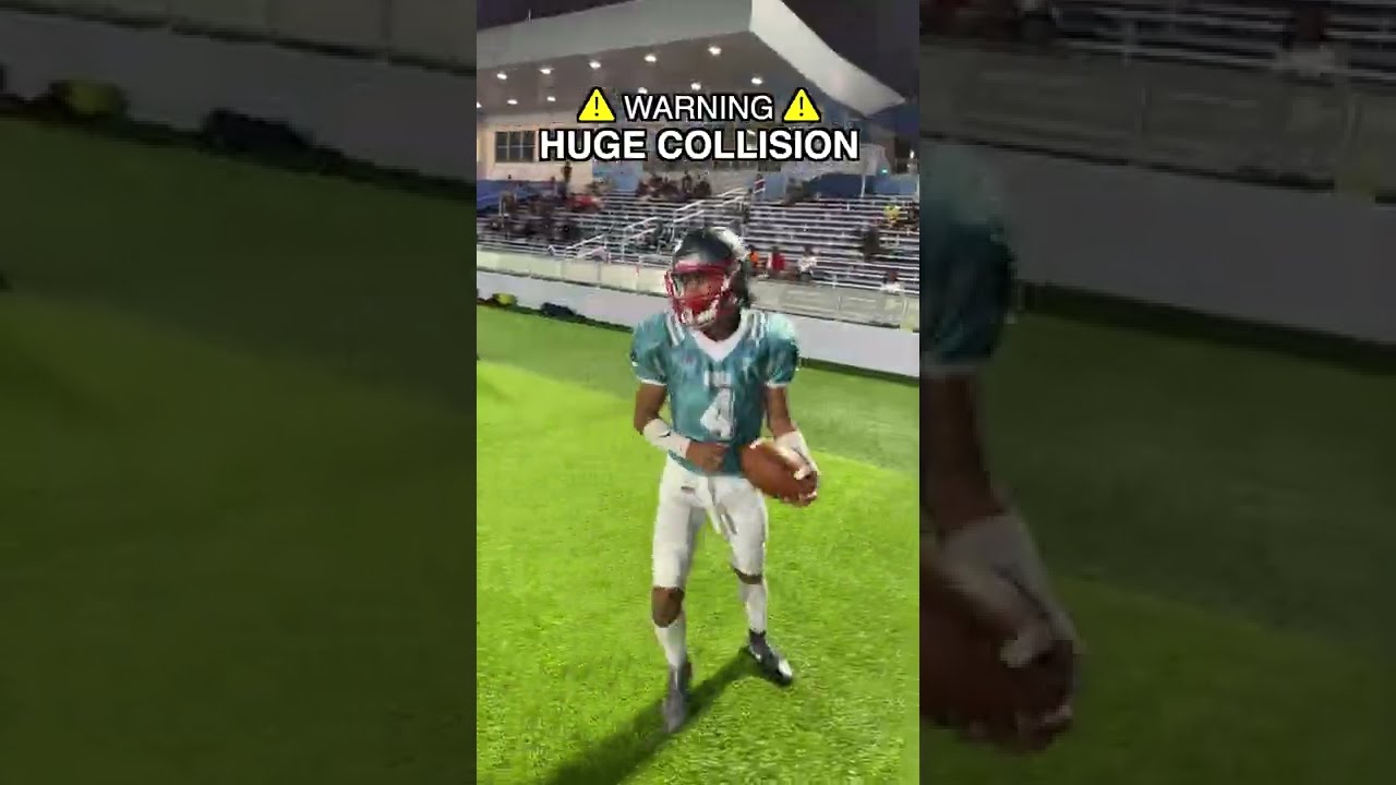 HUGE HIT in 8th Grade Football Game! 🤯 #shorts