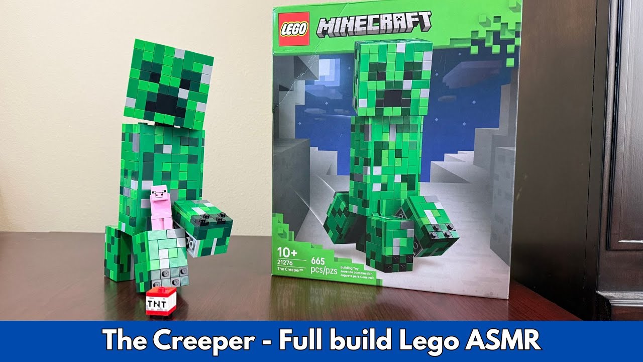 LEGO ASMR (Full Build, No Talking) – The Creeper 21276 | LEGO Minecraft