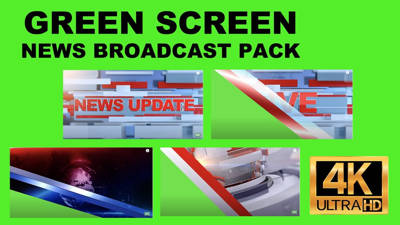 Green Screen News Studio Transition Pack  4k | Free 4k Green Screen Effect | News Broadcast Pack