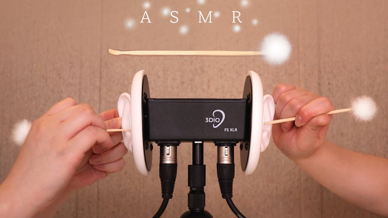 [Нет разговоров] 3DIO Уборка двойных ушей | win Ear Cleaning | 3dio 쌍둥이의 솜털 나무귀이개 귀청소