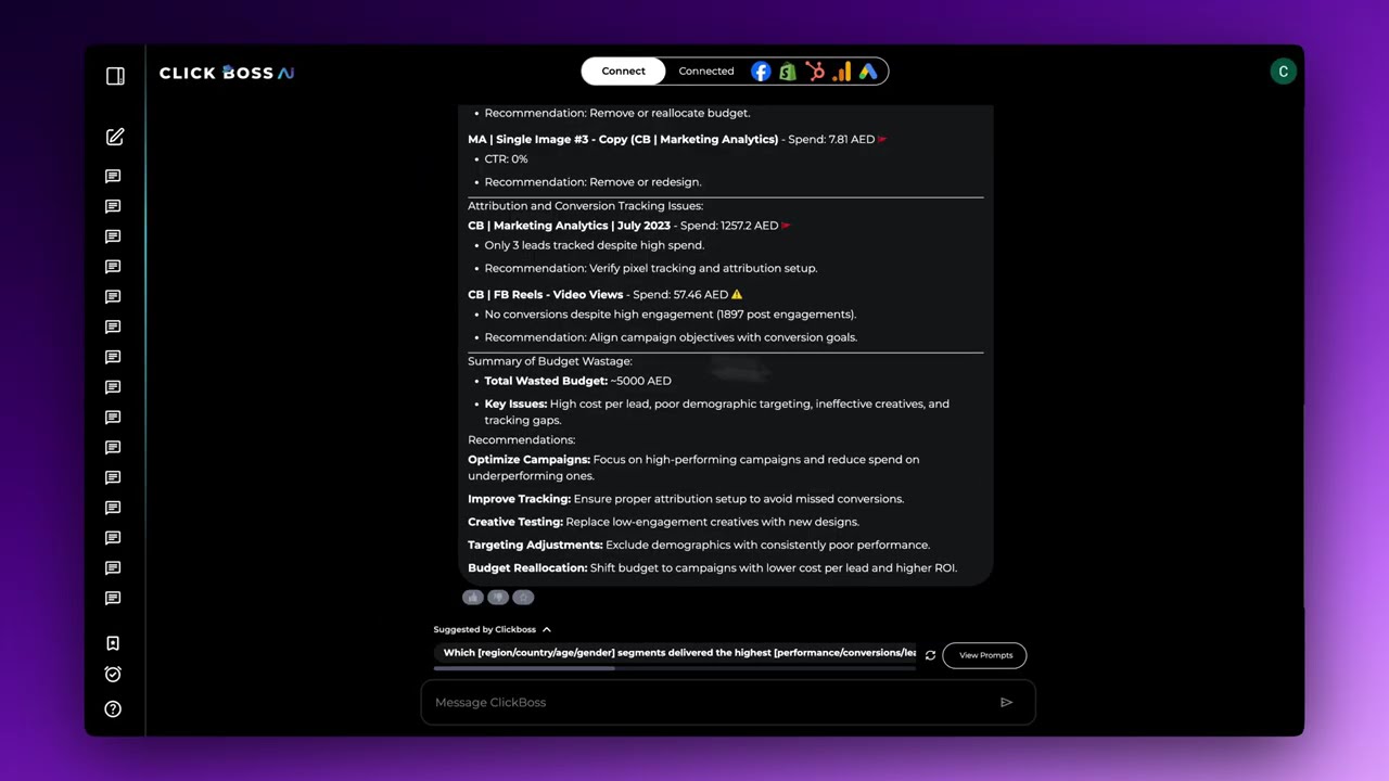 Find Wasted Ad Spend in Seconds with ClickBoss AI | Facebook Ads Audit