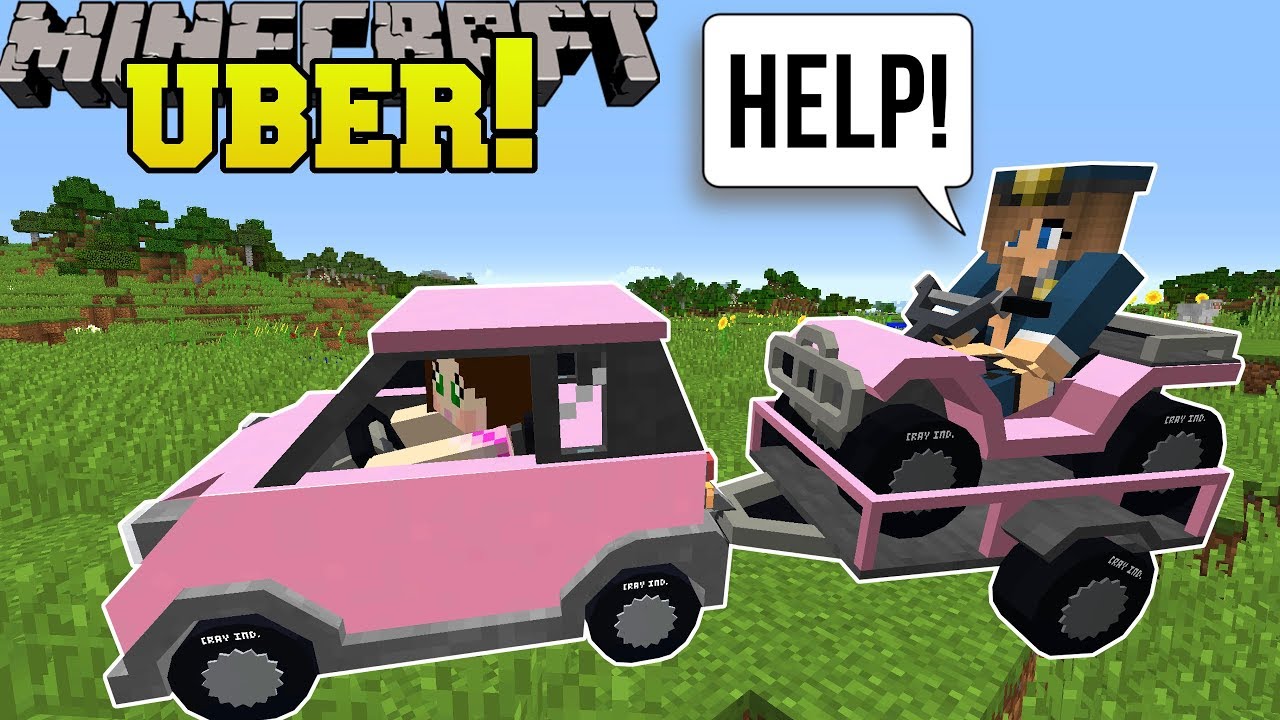 СТАНЬ ВОДИТЕЛЕМ UBER В Minecraft!!!