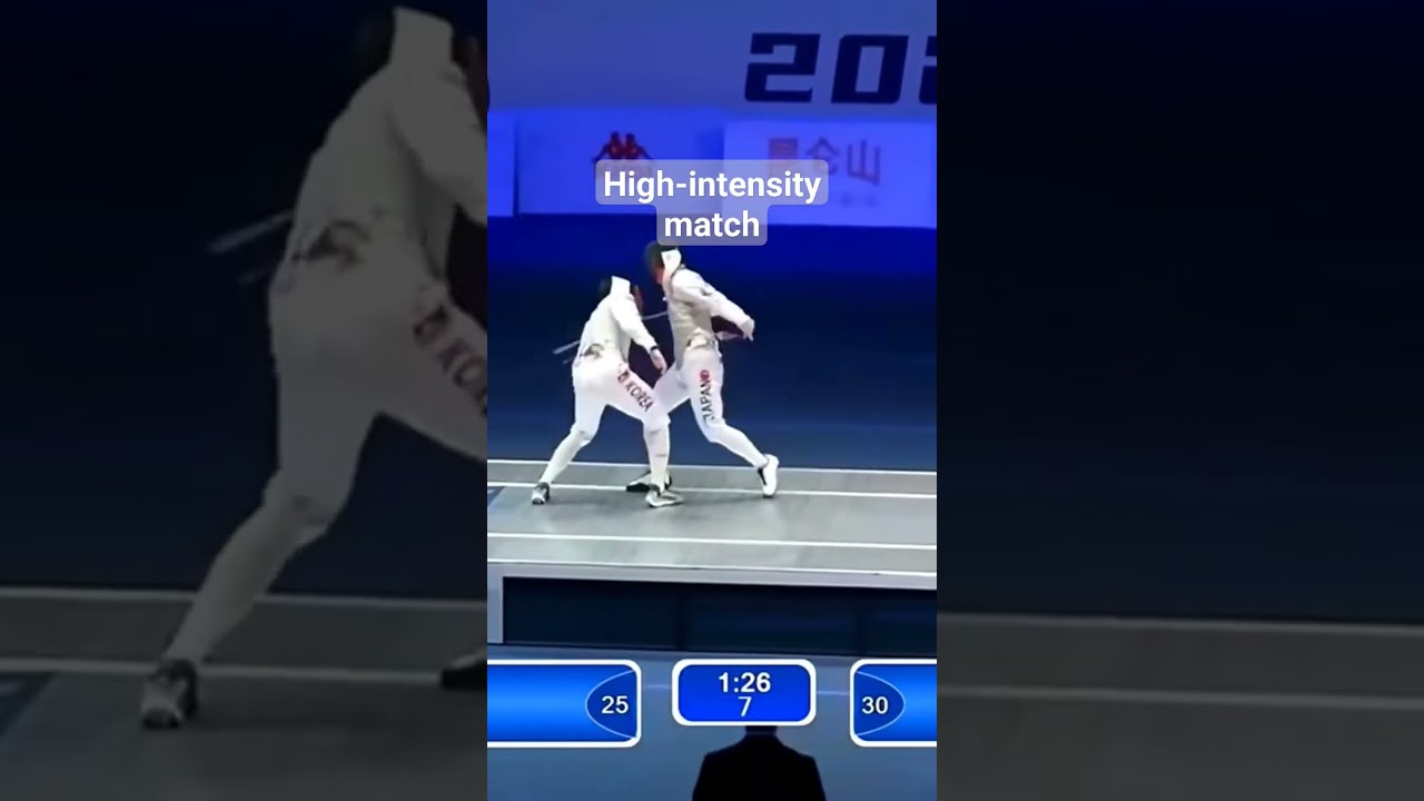 Japan versus Korea high intensity match #fencing