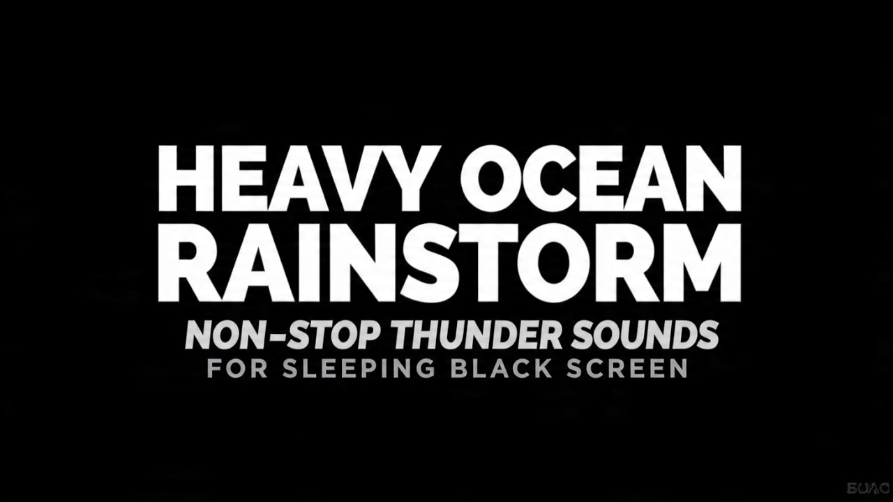 Heavy Ocean Rainstorm and Non Stop Thunder Sounds for Sleeping | Black Screen