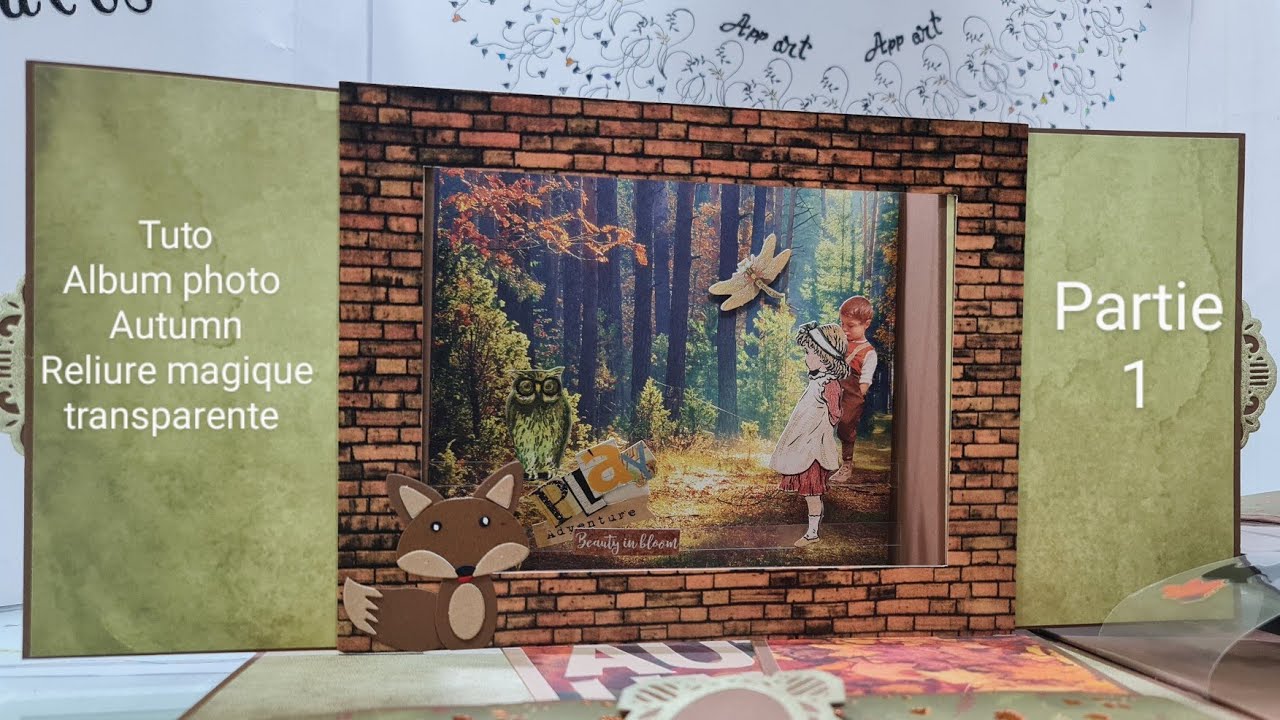 TUTO ALBUM PHOTO AUTUMN. BLOC CHCOLATE. PARTIE 1. SCRAPBOOKING.
