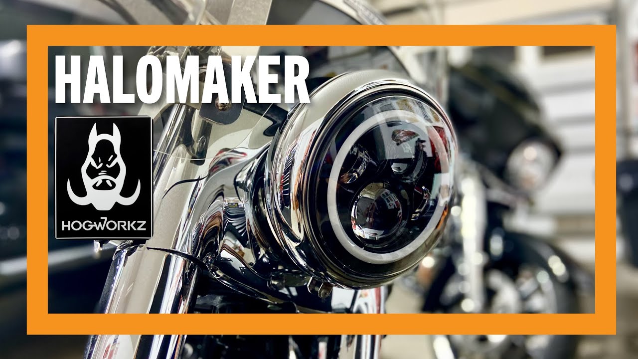 Hogworkz® Halomaker® Headlight on my Harley Davidson Softail #harleydavidson #headlight #motorcycle