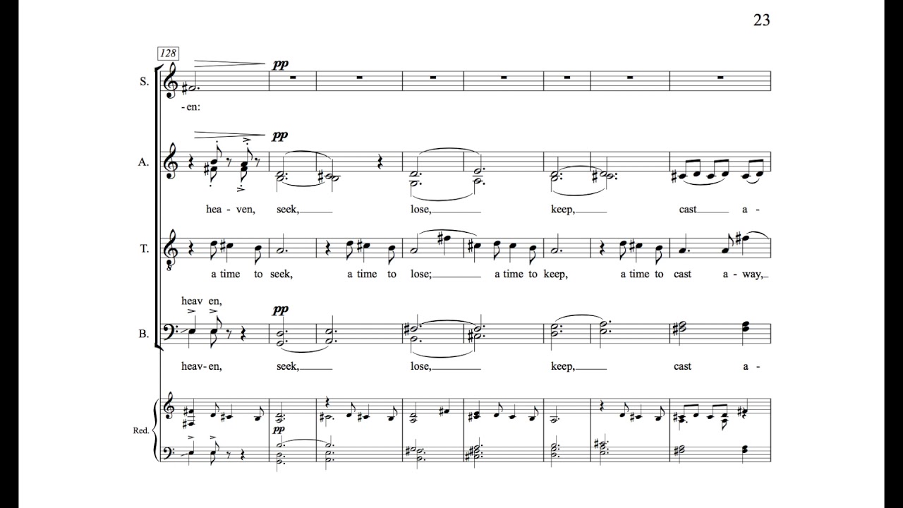 Knaggs - Of Time and Passing - II. To everything a season - PLU Choir of the West - with score