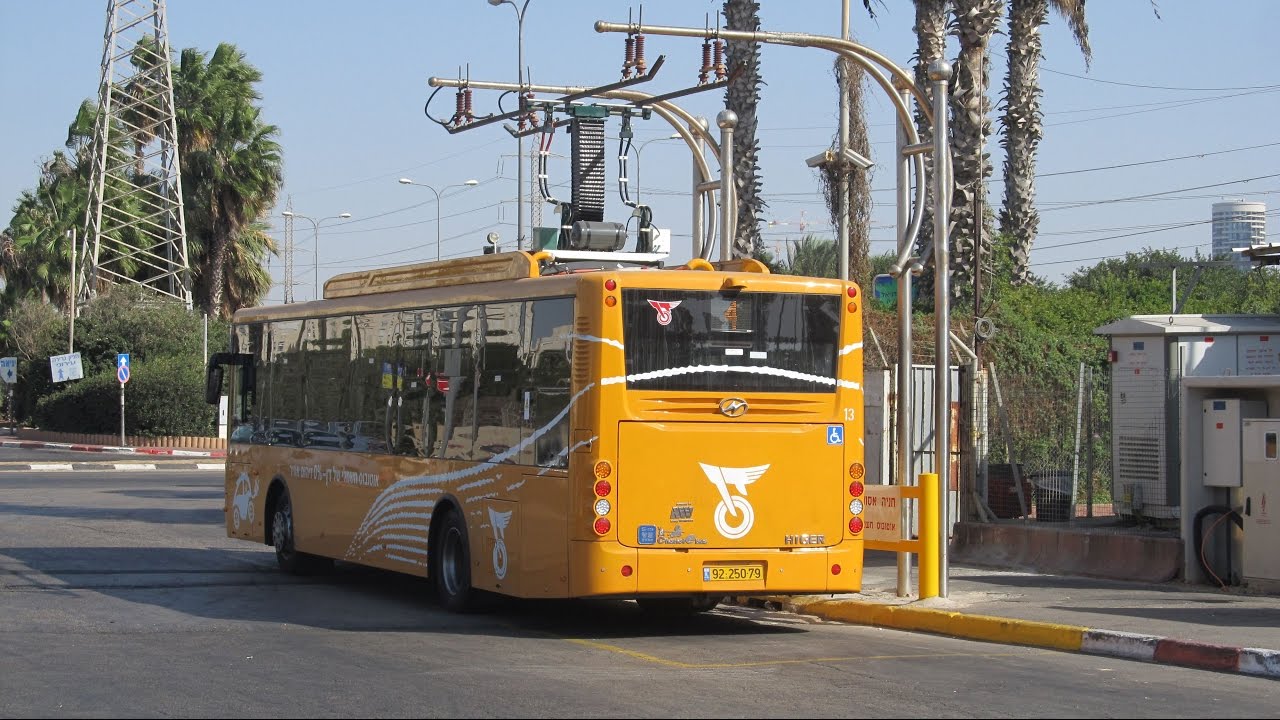 Dan new electric bus - bus ride in Tel Aviv - 16.10.2016