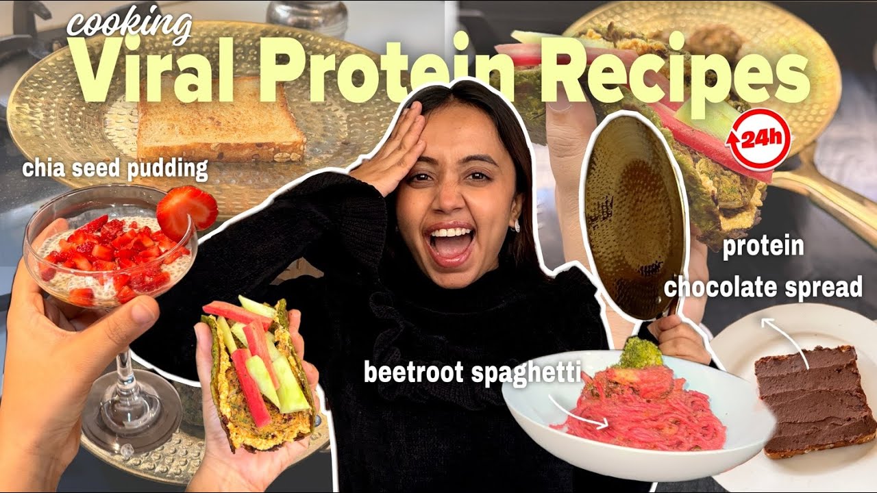I tried VIRAL protein recipes for 24 hours😱