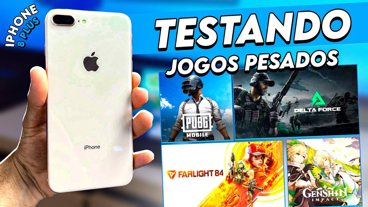IPHONE 8 PLUS - TESTE de JOGOS EM 2025! (RODOU TUDO ?)