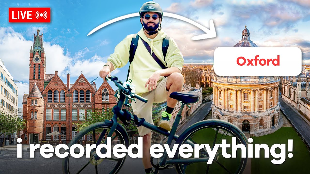 I recorded everything on my 105.3 KM Bike Ride to Oxford  (4K)