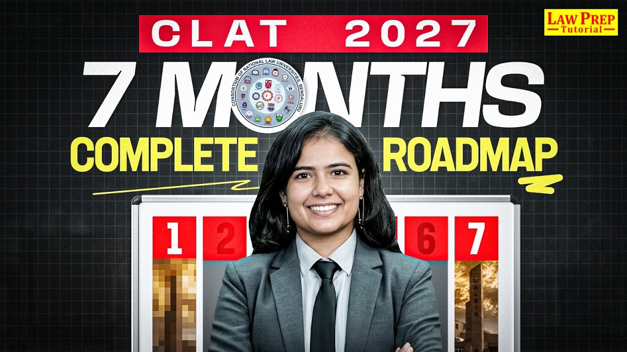 CLAT 2027: Complete 7 Months Strategy | CLAT Roadmap 2027 | CLAT Preparation Guide
