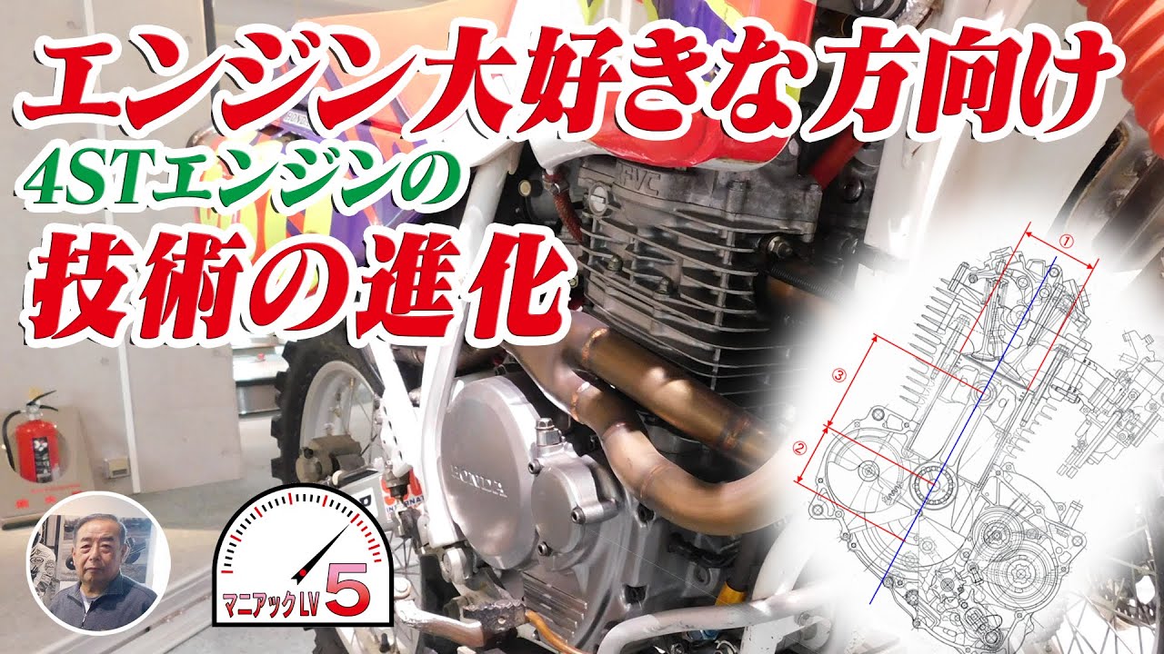 ホンダXR600のエンジン図面を使用し内部を設計者自ら解説！