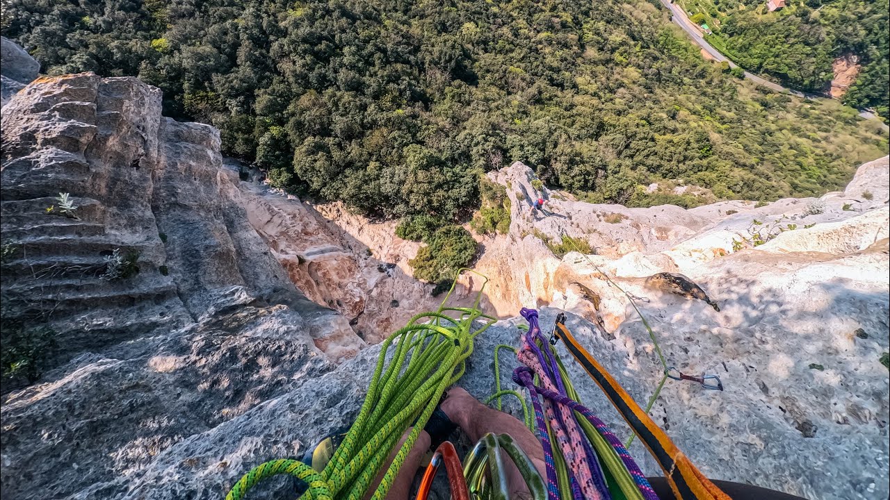 Finale Ligure climbing in Rocca di Corno