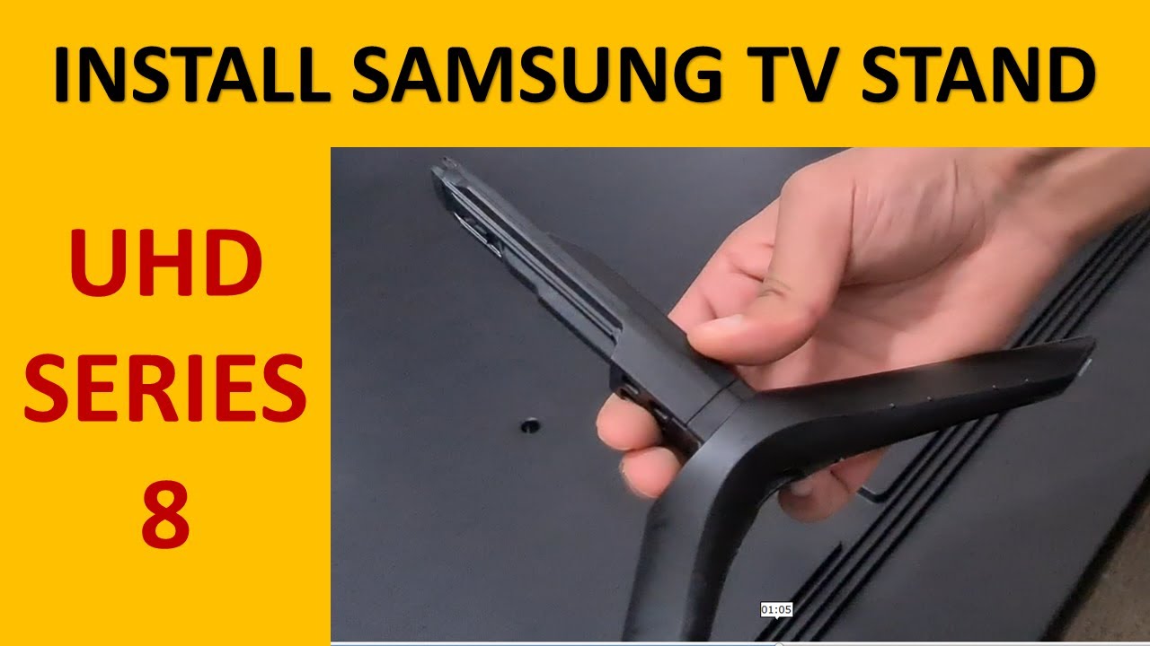 Как установить подставку/ножки — подставка для Samsung TU8000 65