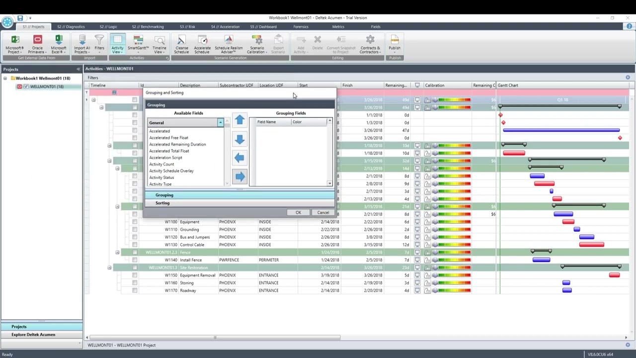 Acumen Fuse Activity View Group By