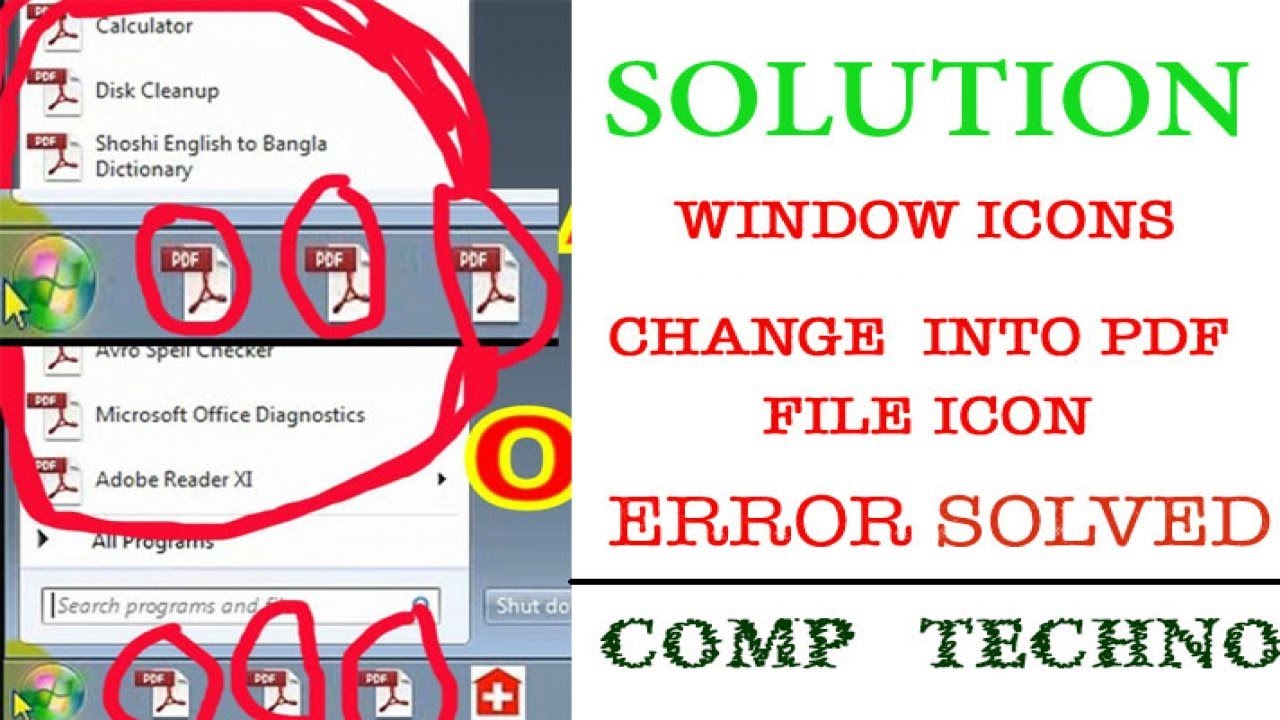 SOLVED : ICONS CHANGE INTO ADOBE PDF ICON PROBLEM SOLVED