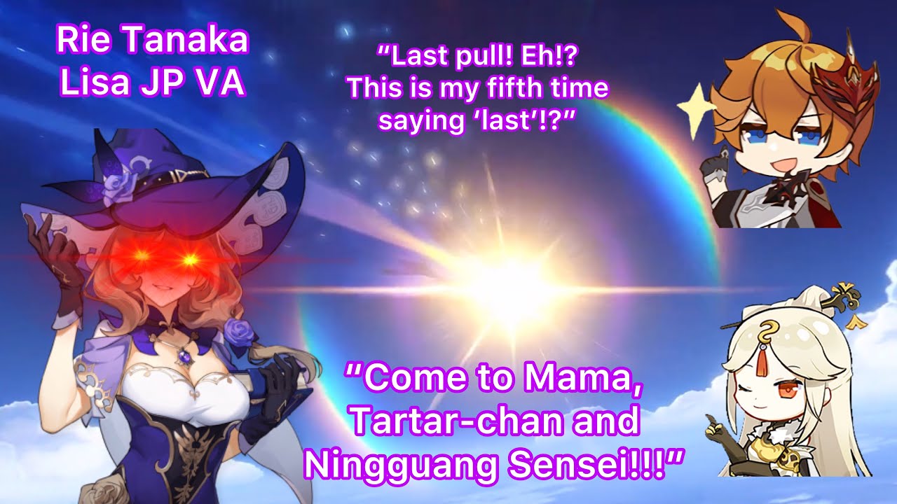 Lisa JP VA Rie Tanaka Cannot Control Herself Wishing For Tartaglia and C6 Ningguang [ENG Sub]