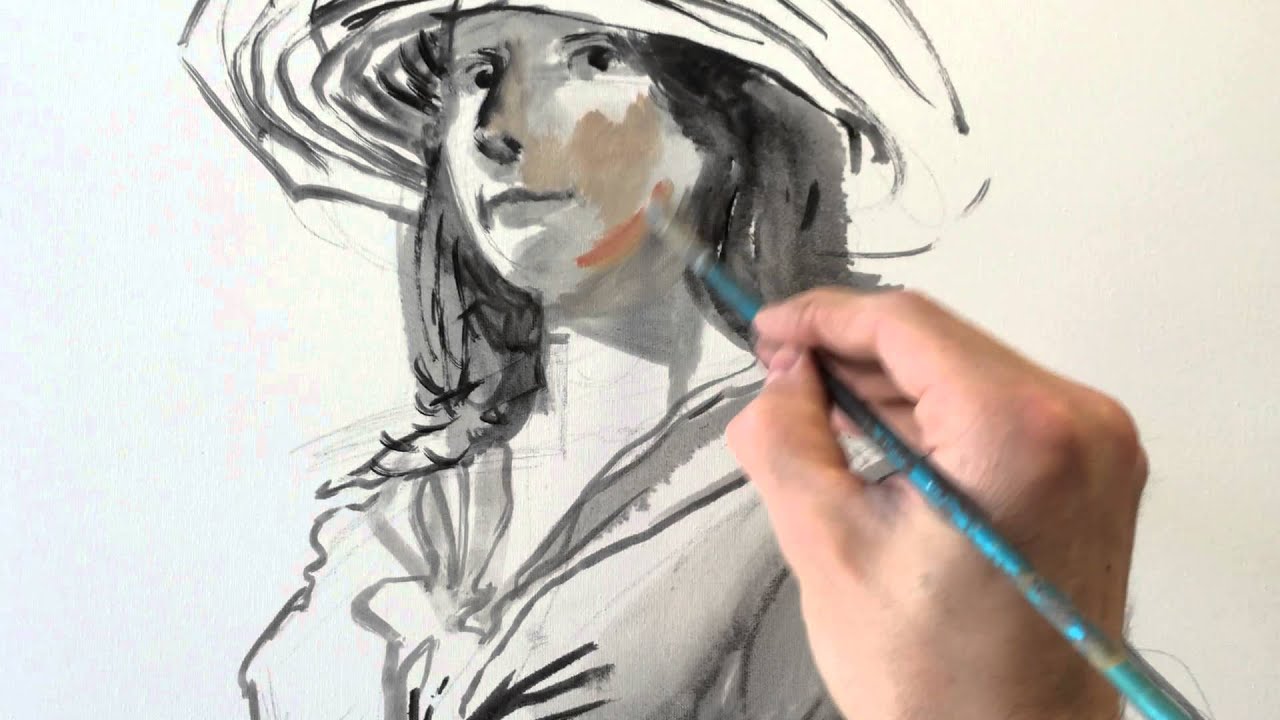 Dr Tomasz Wełna maluje portret olejny. www.pracowniaportretowa.com