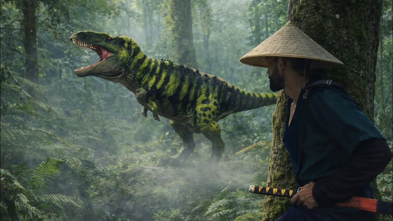 O DEINOCHEIRUS FUGIU PRA ÁGUA,SOBREVIVENDO DE TIRANOTITAN!path of titans mobile 