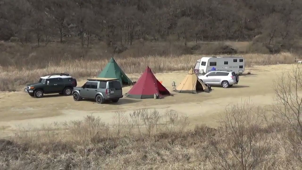 금산군 부리면 수통리 캠핑의 성지 잔디밭 캠핑장 텐트모습!