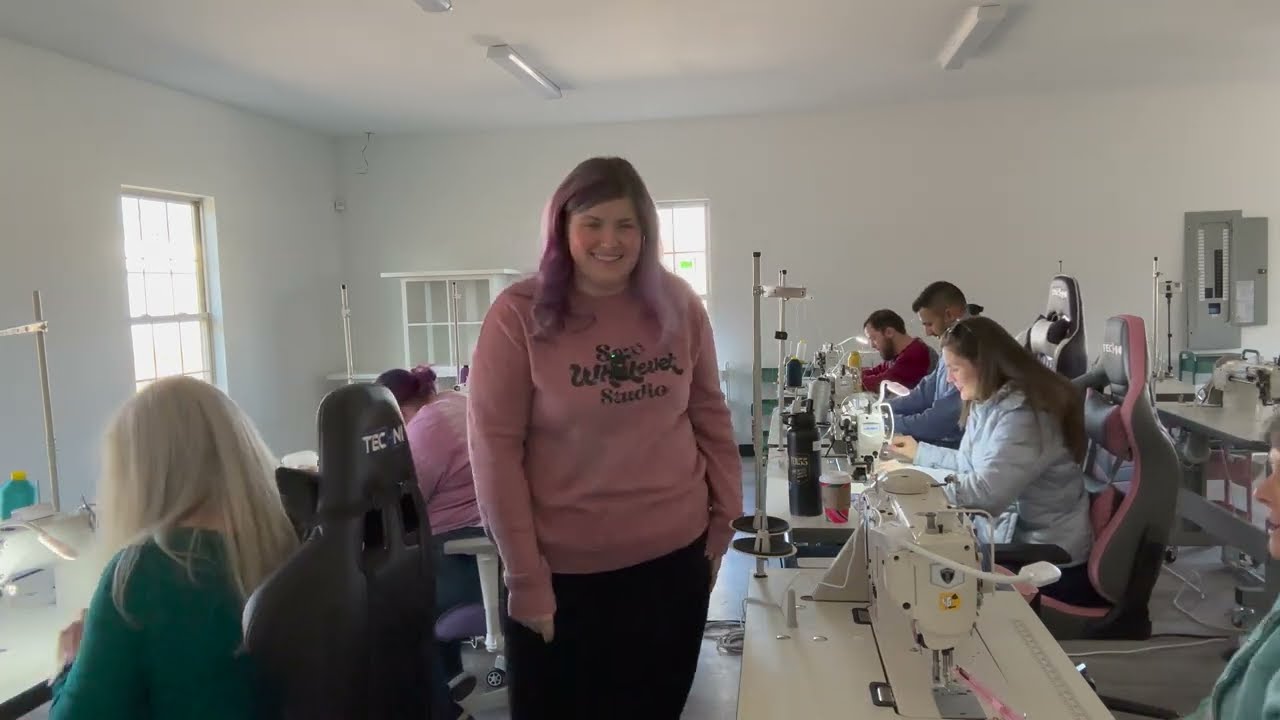 Showing My Family how to use the Industrials! The First Class at Sew Whatever Studio!