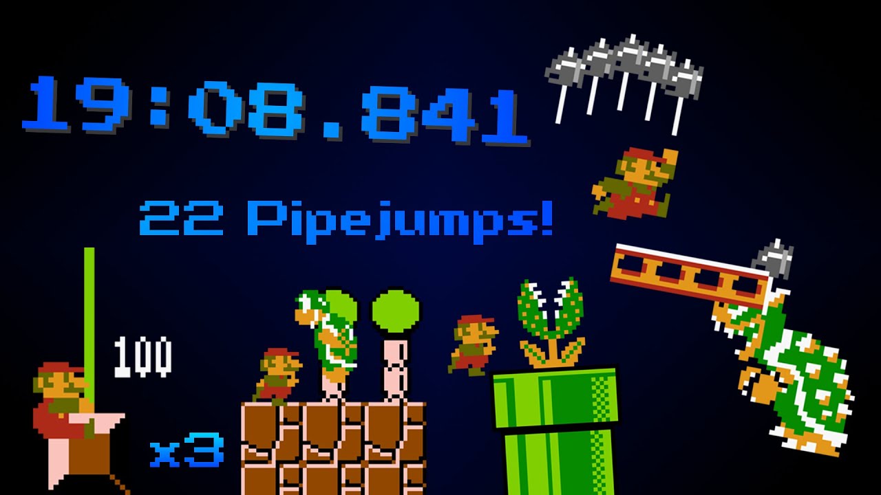 Super Mario Bros. Small Only Warpless in 19:08.841 *WR*