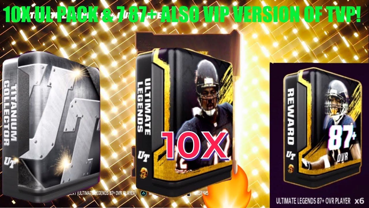 10X ULTIMATE LEGEND PACK & TITANIUM COLLECTOR! 7X 87 UL! EA BLESSING TODAY, Madden 23 Ultimate Team