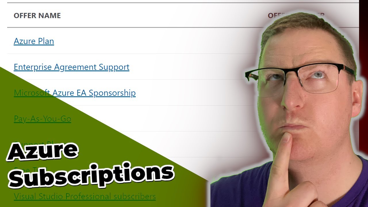 How many Azure subscriptions types are there?