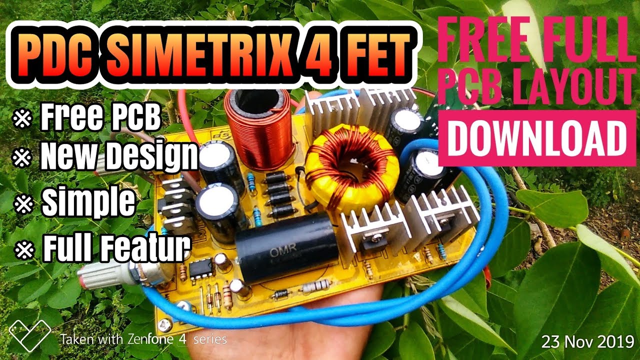PCB LAYOUT SETRUM IKAN PDC SIMETRIX 4 FET | FREE PCB DOWNLOAD | Fish Stunner | Electrofishing