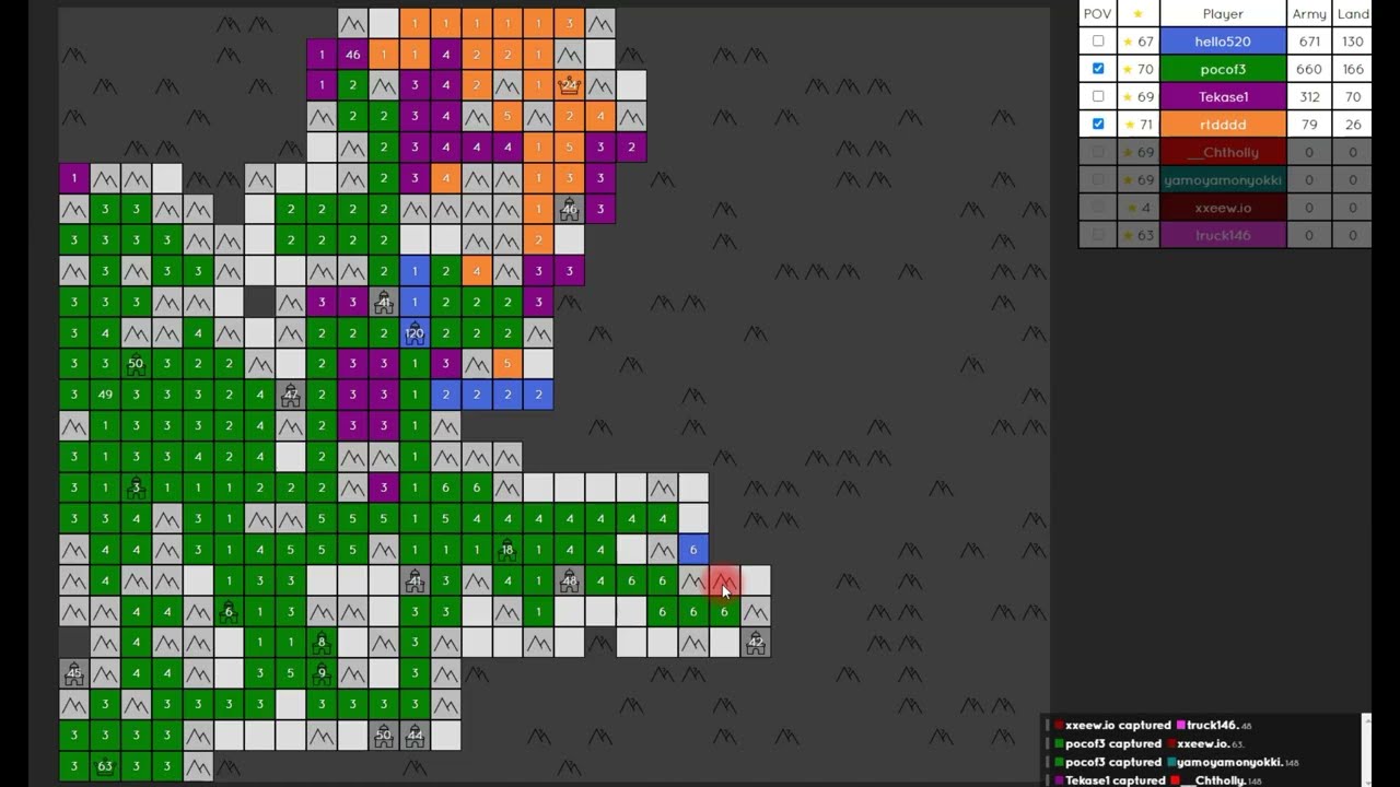 generals.io episode 54, 3 winning FFA games