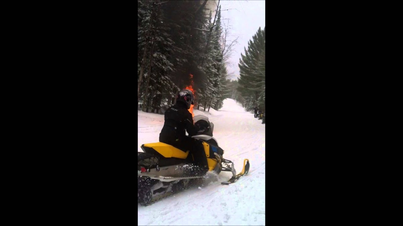 2005 mach z 1000 burns to the ground ski doo snowmobile