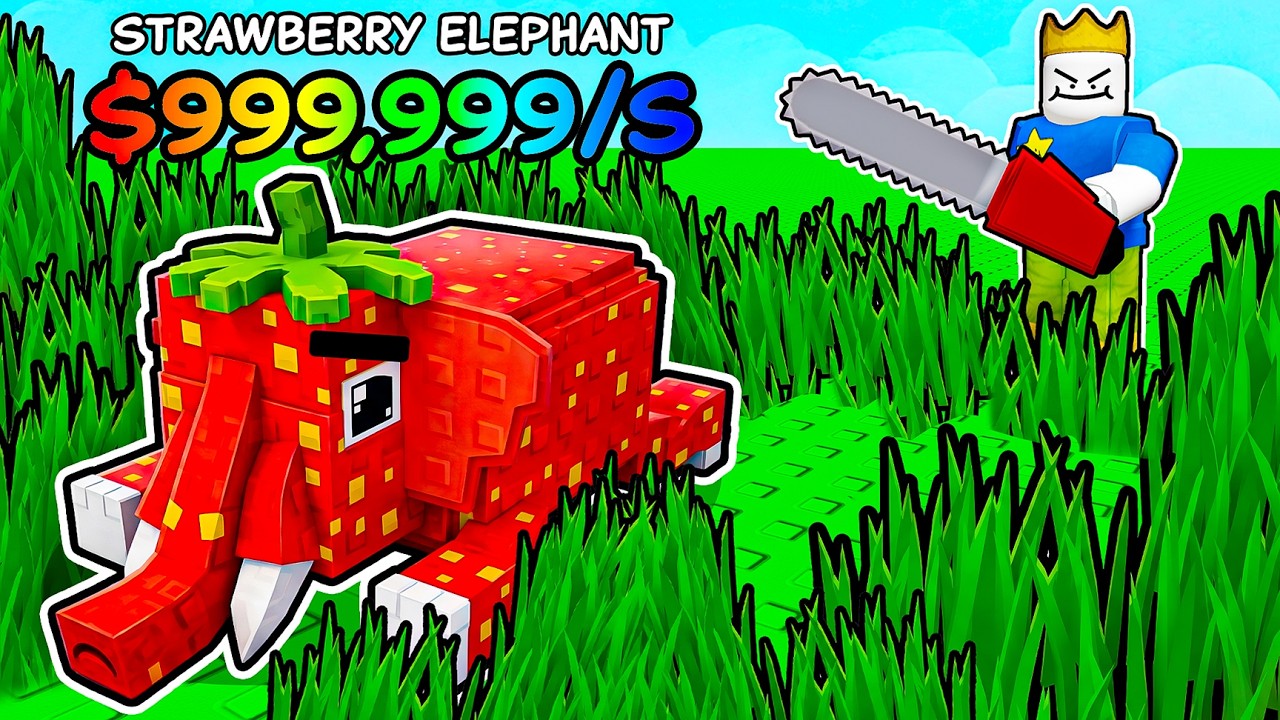 Cutting 1,000,000 GRASS for the RAREST BRAINROTS in Roblox...