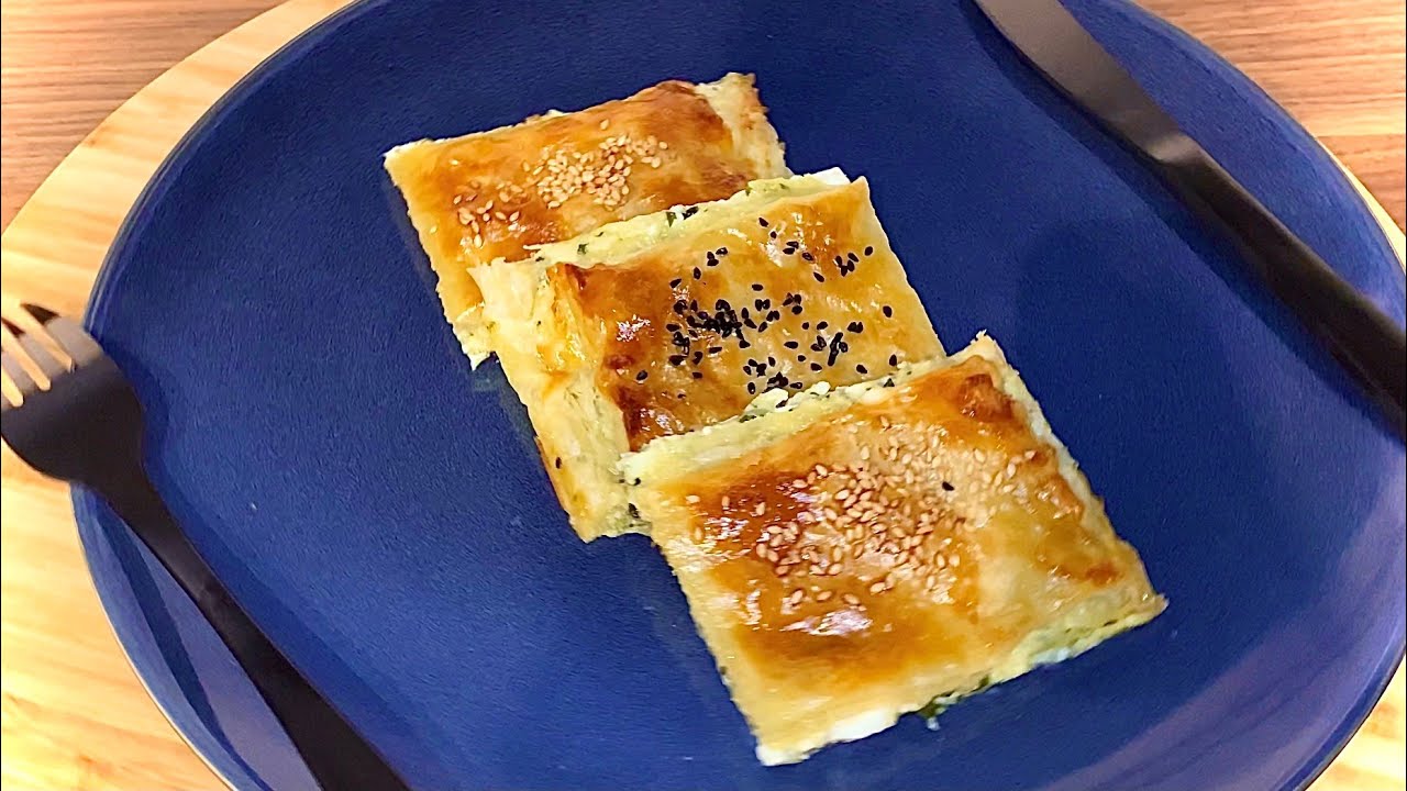Бёрек 🤩: Легкий рецепт! Сделано быстро. Слоеное тесто с начинкой из сыра фета🤩 моцарелла 🤗 и гауда 🤗