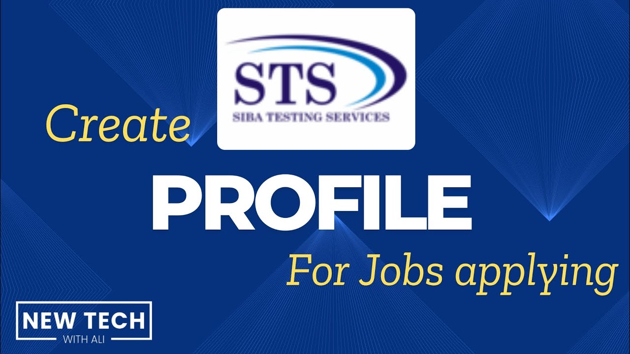 How to Create a Profile in STS | SIBA Testing Service | Step-by-Step Guide
