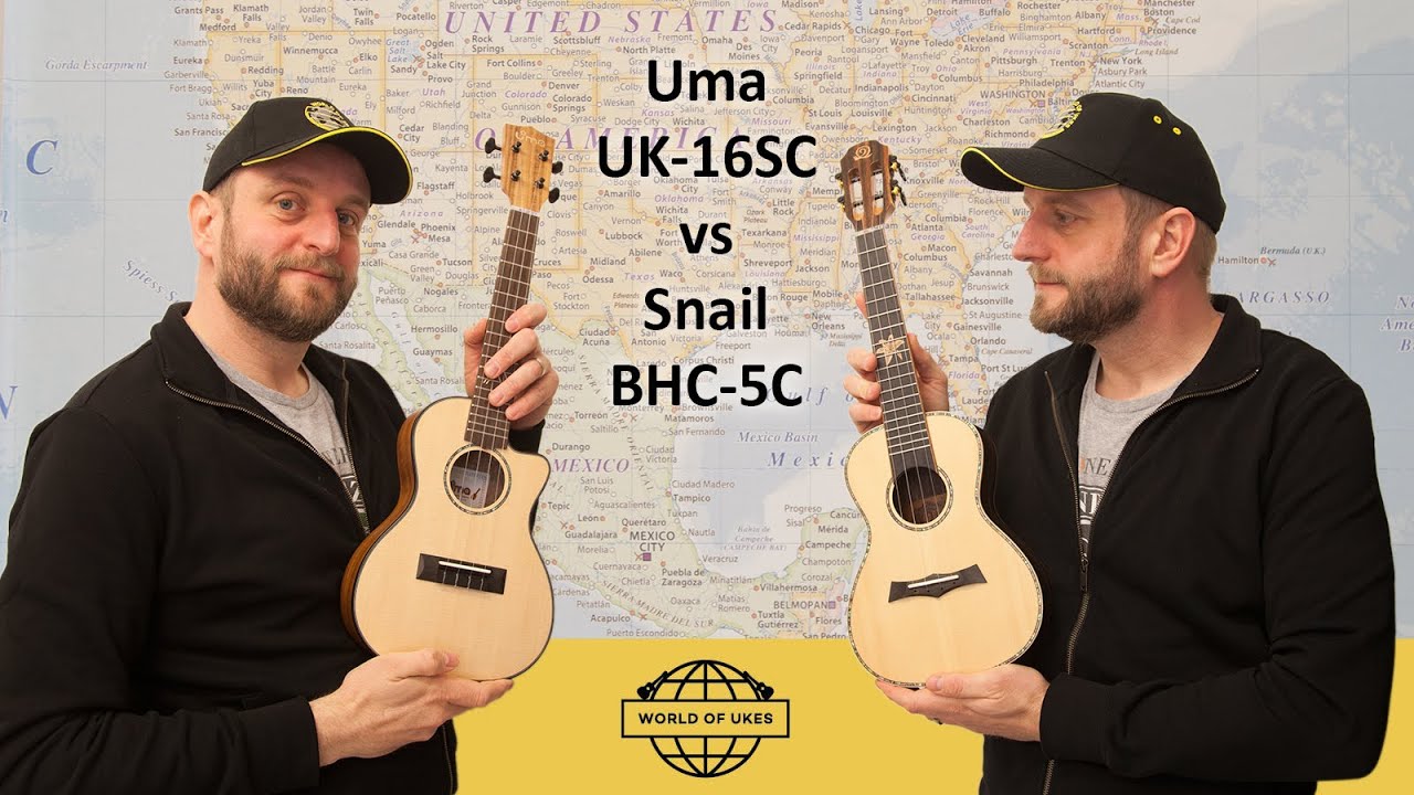 Uma UK-16SC and Snail BHC-5C Solid Spruce Top Concert Ukulele Comparison Demo