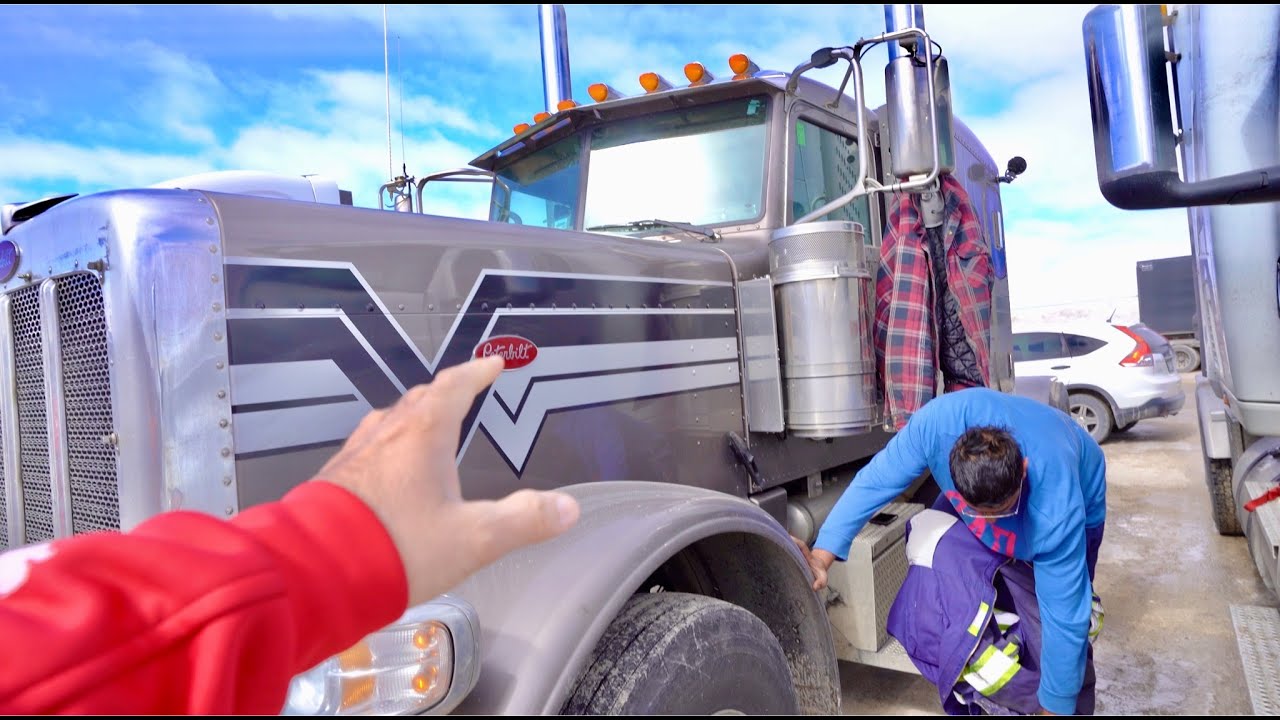 Flat Bed Truck Driver doing Real Hard Work in Canada