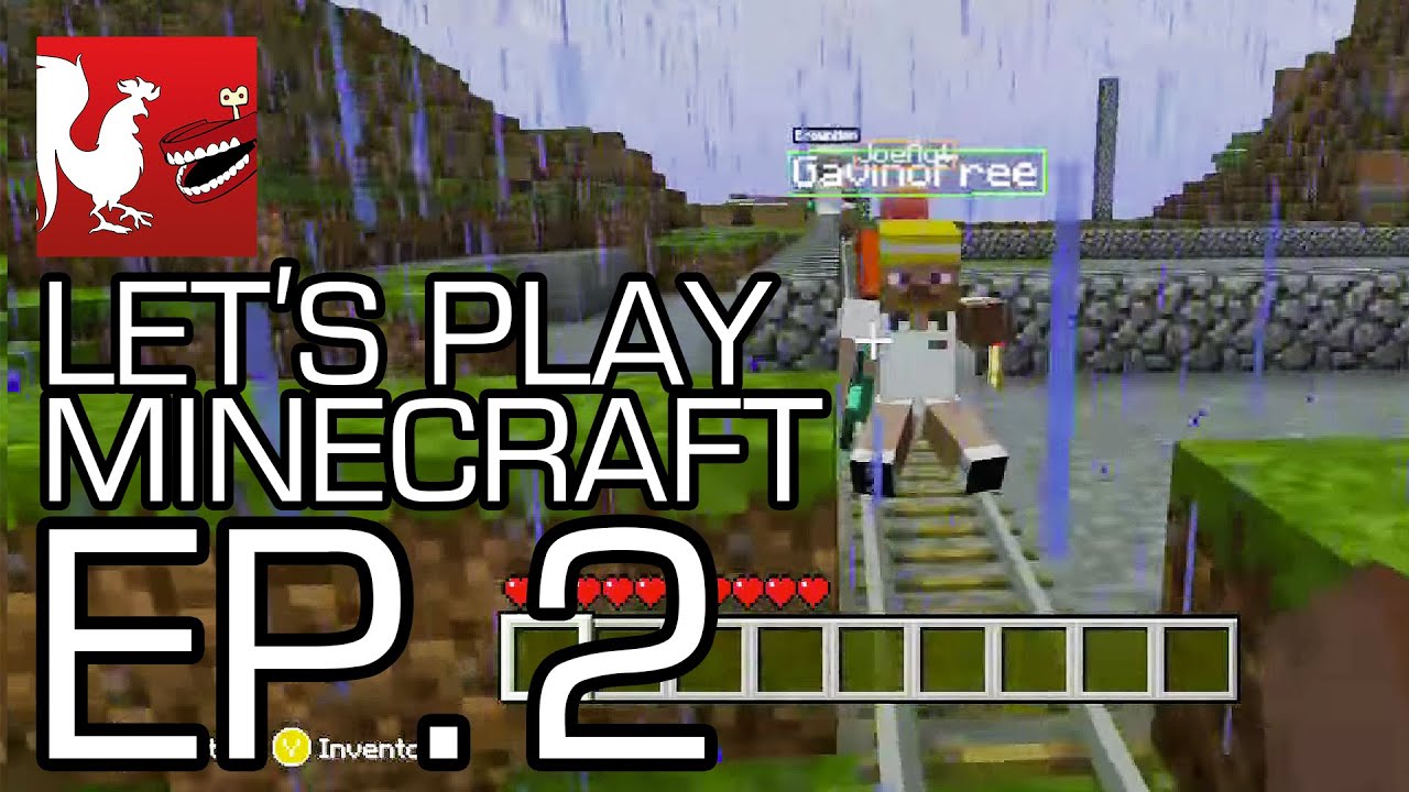 Let's Play Minecraft - Episode 2 - On a Rail! | Rooster Teeth