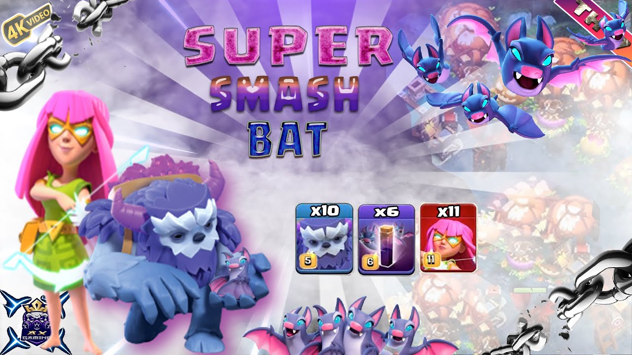 Dominate TH17 ATTACKS with This Overpowered Yeti Super Archer Bat Spell!⚔️Clash of Clans⚔️ 4K