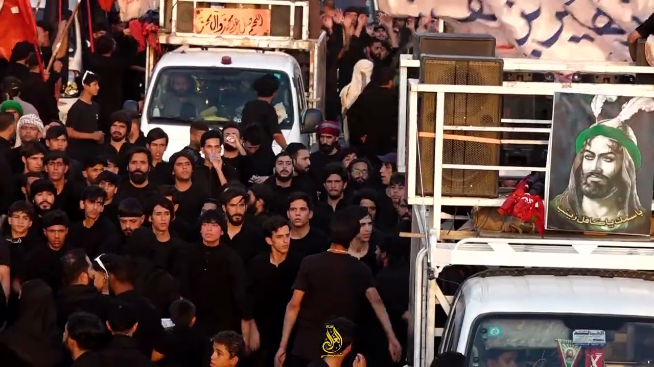 موكب شهيد الجمعة الحسيني الموحد دخول الى محافظة الديوانية زيارة الأربعين المقدسة 
