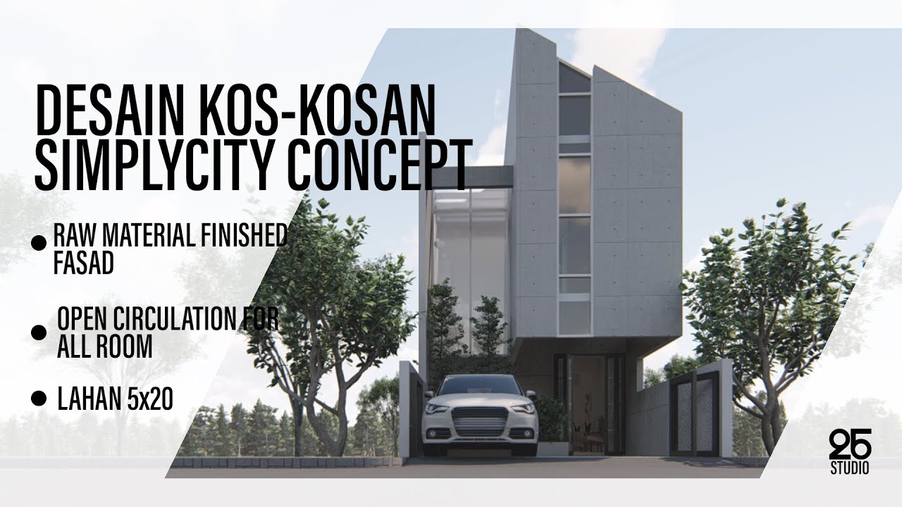 DESAIN KOS-KOSAN | AREA 5x20 | SIMPLYCITY CONCEPT | BOARDING HOUSE DESIGN