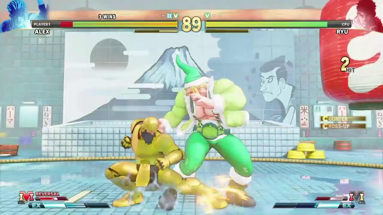 ひたすらCPUリュウLv8と戦うだけ
