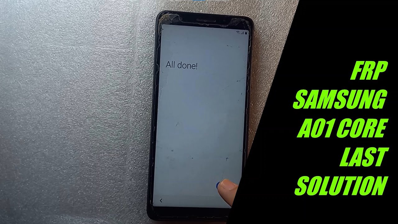 Samsung Galaxy A01 Core Remove Google Account 2022 ;FRP LAST SOLUTION Without Pc✅